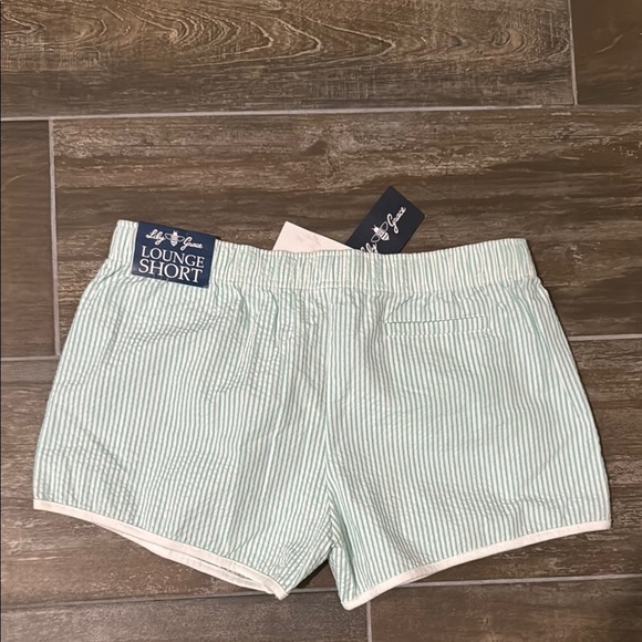 Lily Grace Green and White Shorts with Color Blocking - Picture 7 of 10